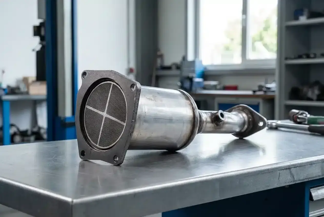 Filtr DPF, czyli co to jest? Metalowy element układu wydechowego samochodu, który zatrzymuje cząstki sadzy.
